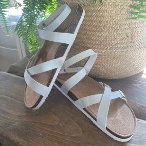 Brand New Without Tags Aerie White Wrap Sandal